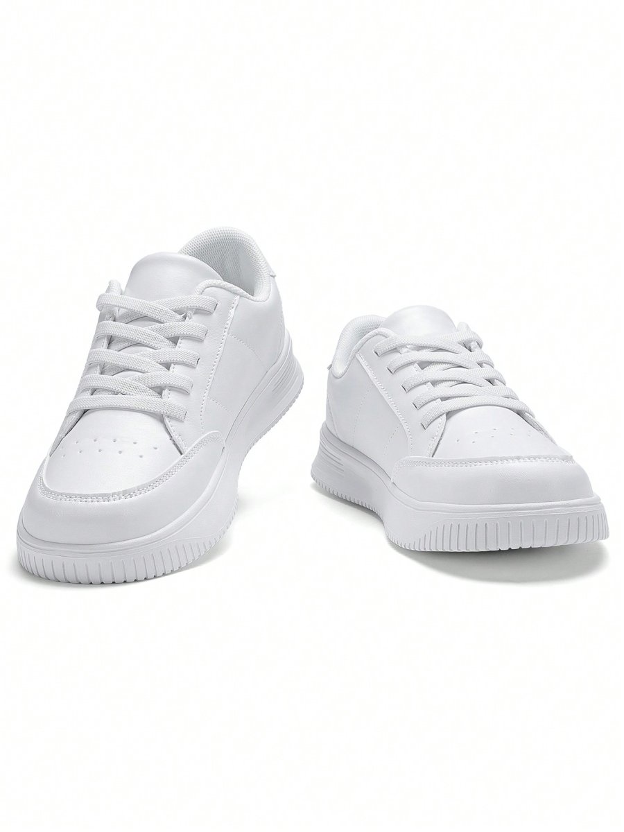 H6255P Zapatos Deportivos Blancos Para Niños, Zapatos De Skate De Bajo Perfil Para Niños Y Niñas - Imagen 5