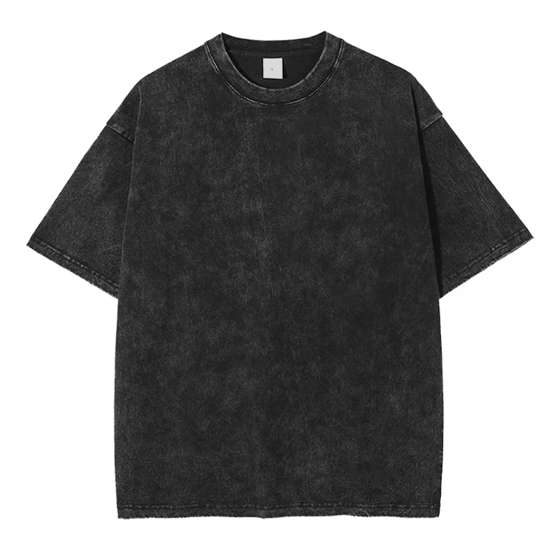 H3109P Camisetas Vintage lavadas para hombres y mujeres, camiseta Punk Retro de Hip Hop de calle, Harajuku, camisetas informales de algodón de manga corta con lavado de ácido, top - Imagen 3